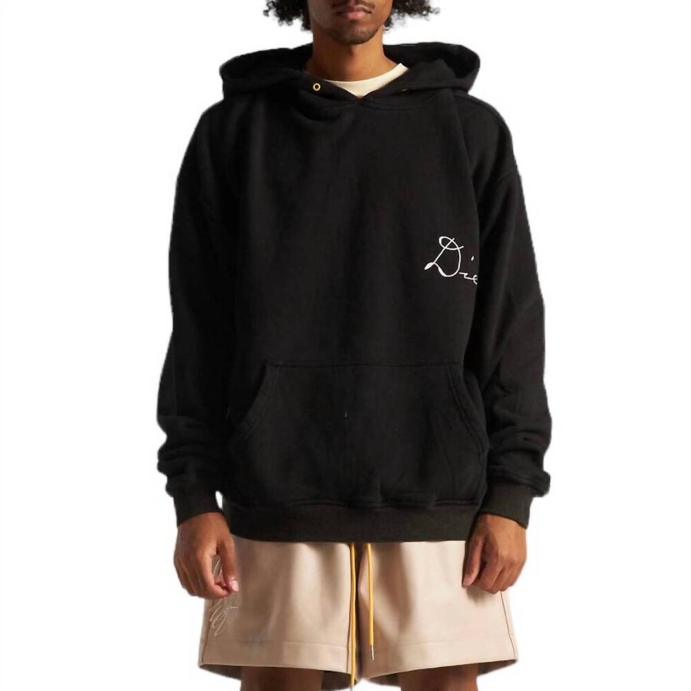 NEW DIET STARTS MONDAY chainstitch hoodie in vintage black